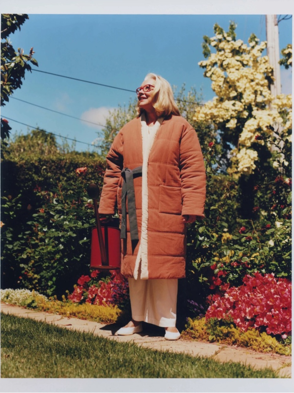 Offhours Homecoat in Red Rock (rust linen)